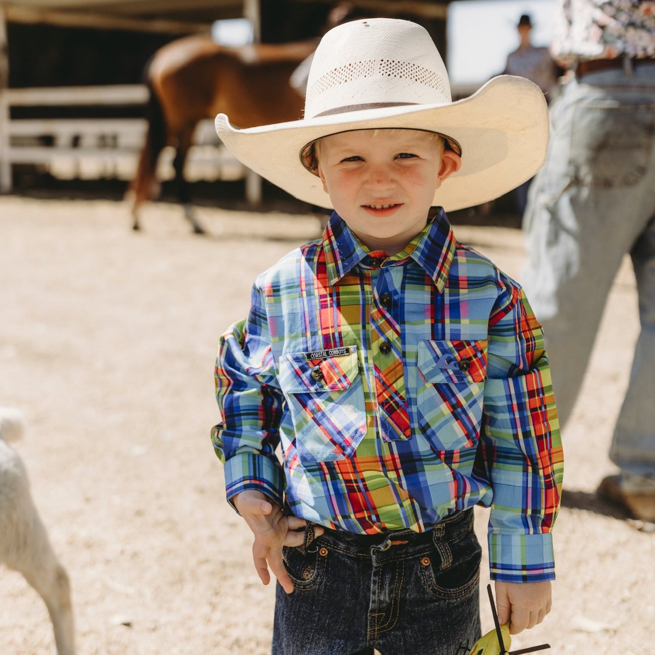 Cheques Kids Long Sleeve Workshirt
