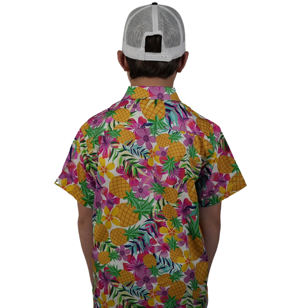 Kids Printed Work Shirts | Pineapple Print Shirts | Coastal Cowboys