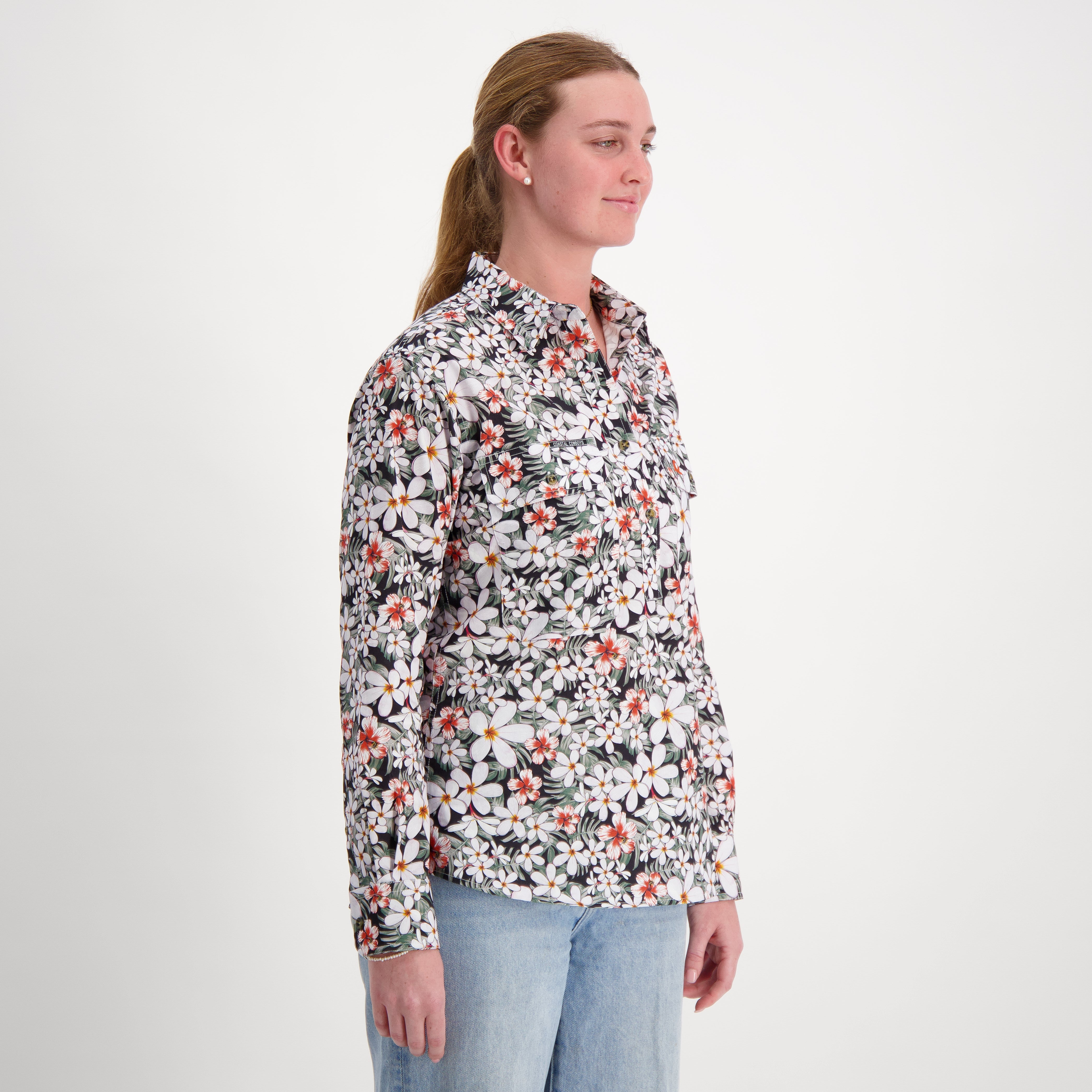 Frangipani Women's Half Button Workshirt