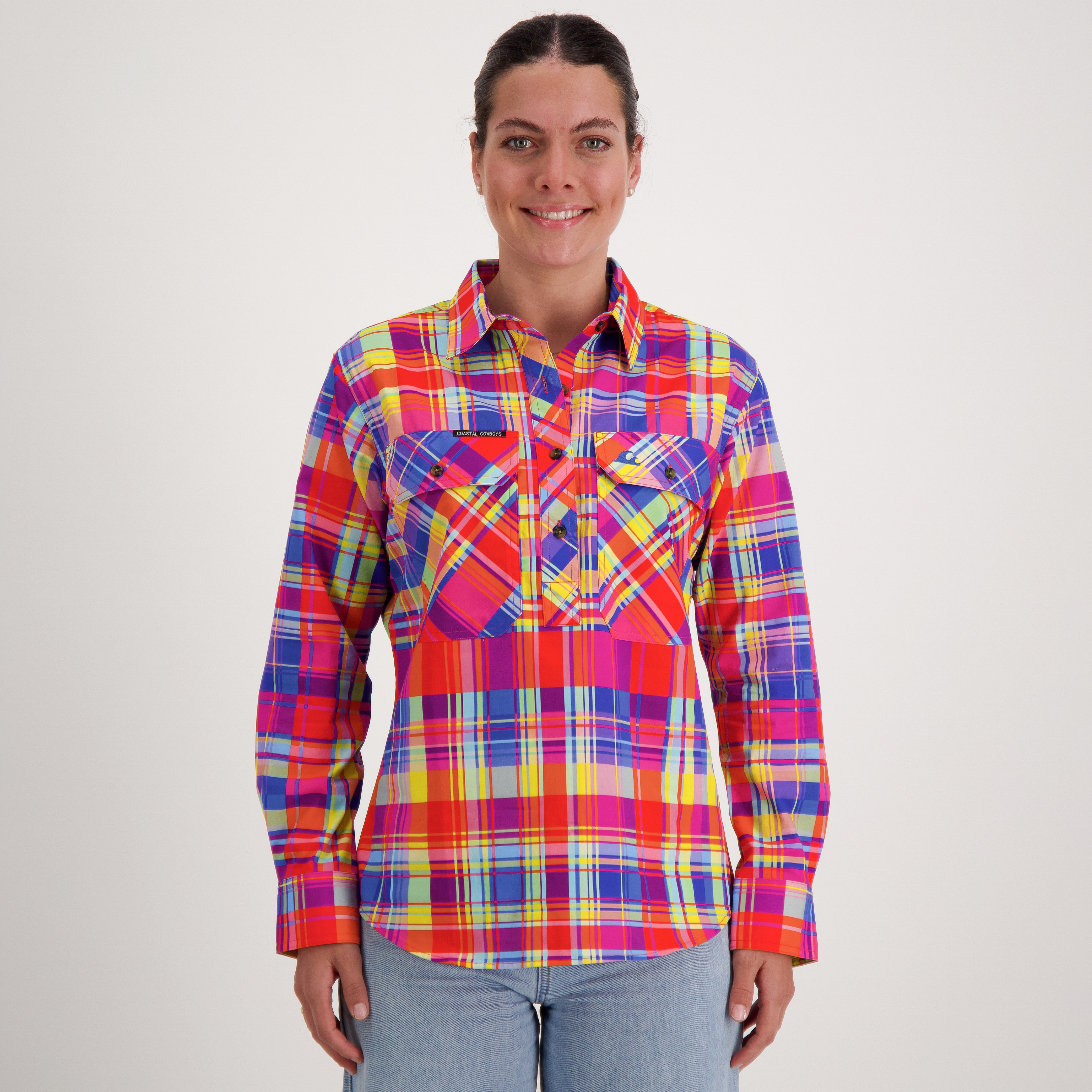 Checkmate Women's Half Button Workshirt