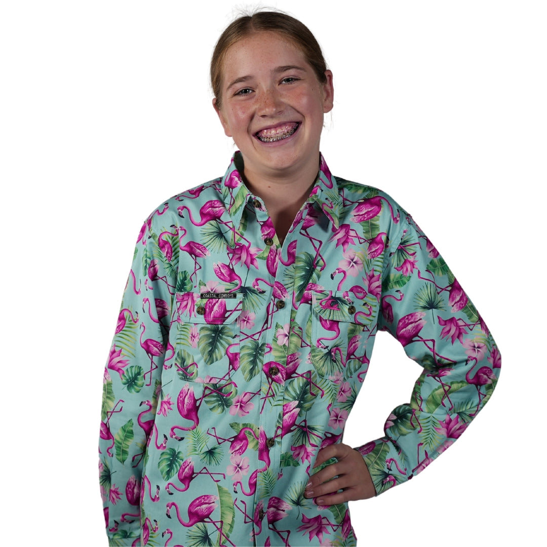 Kids Long Sleeve Work Shirt