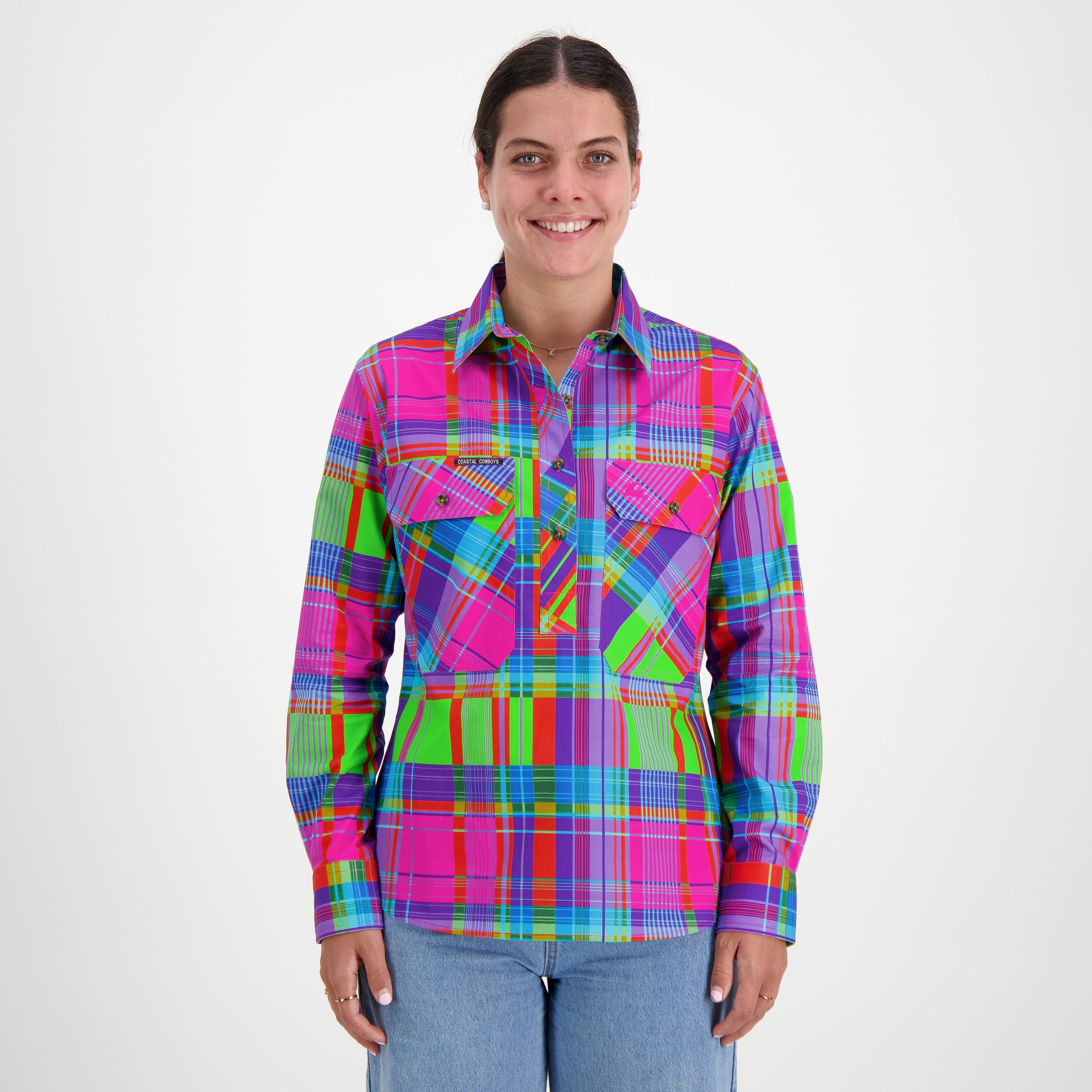 Static Women's Half Button Workshirt