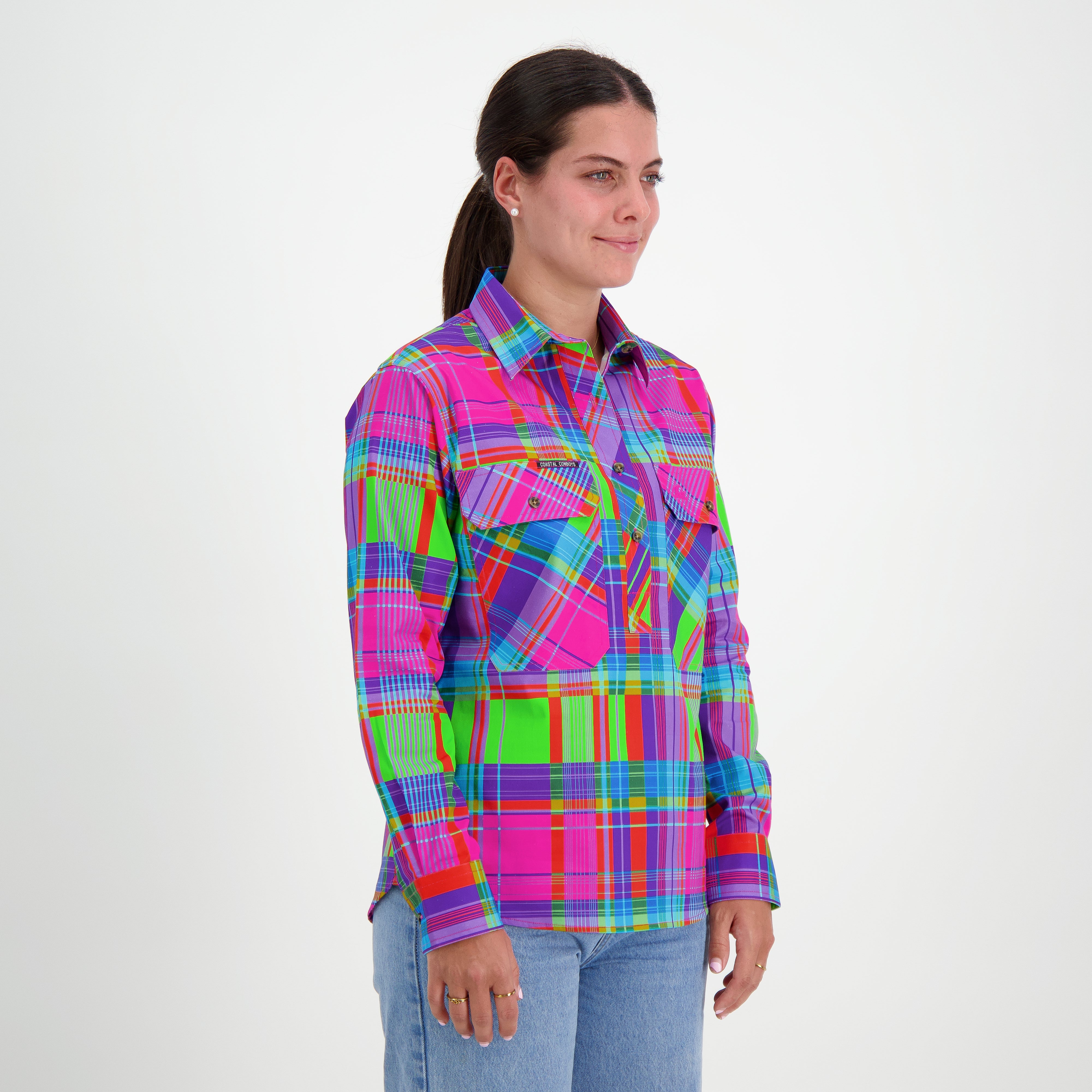 Static Women's Half Button Workshirt