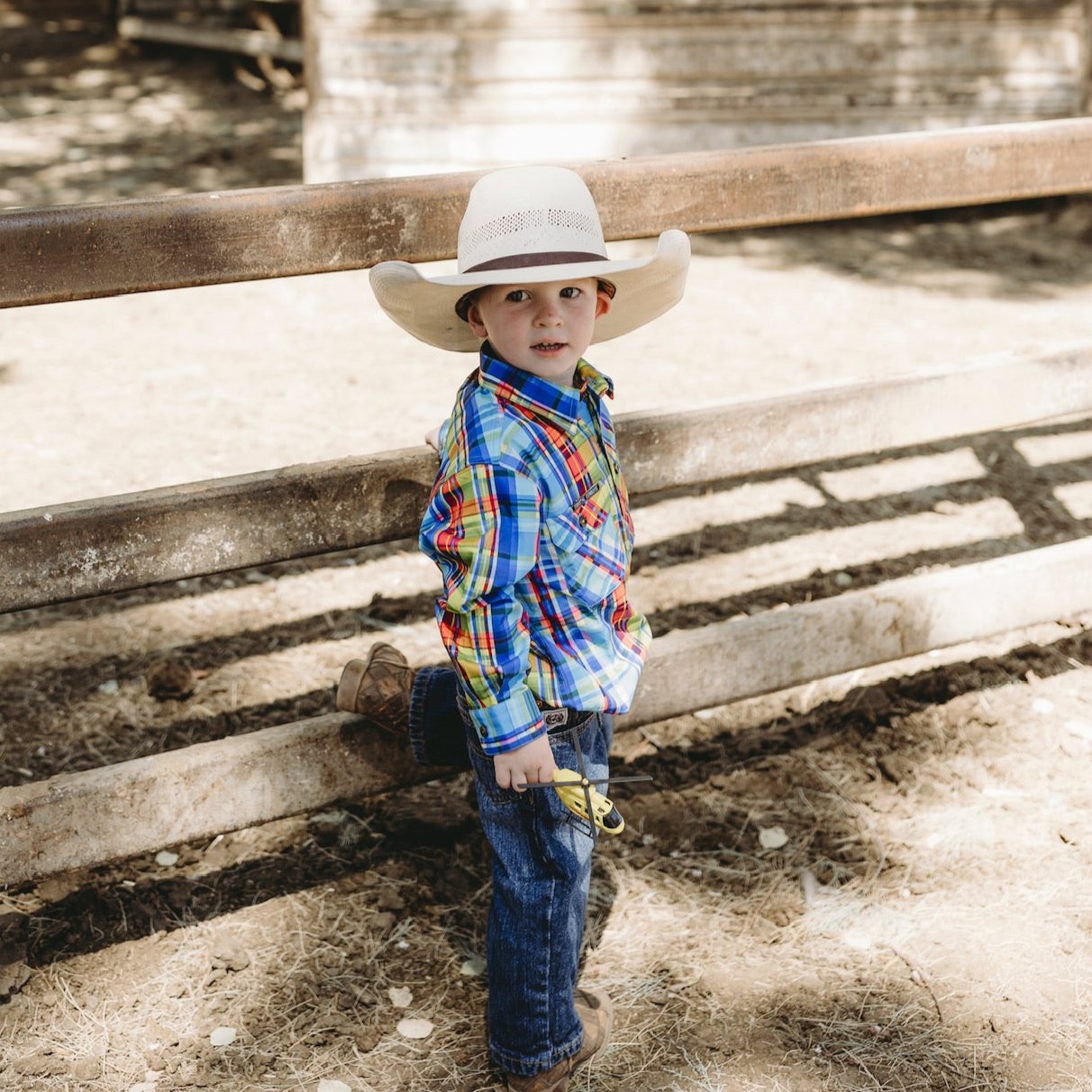 Cheques Kids Long Sleeve Workshirt