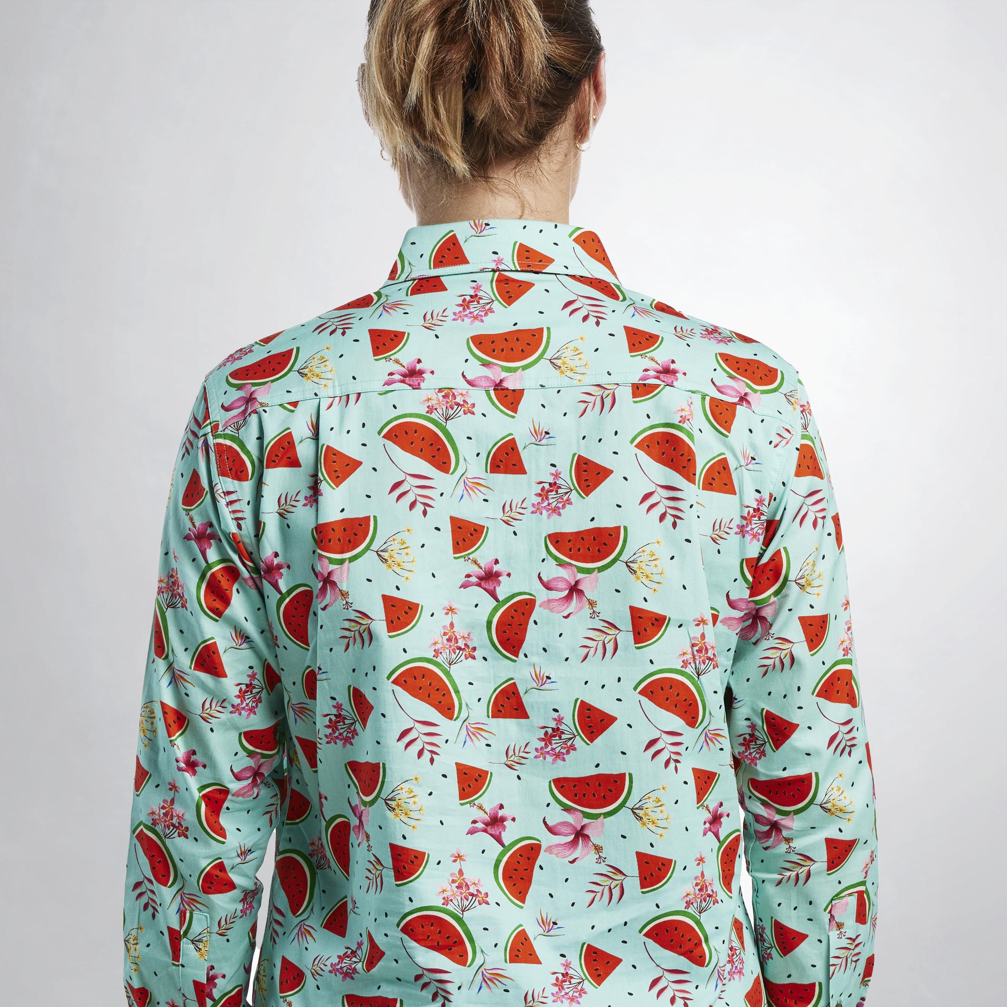 Watermelon Women’s Half Button Workshirt