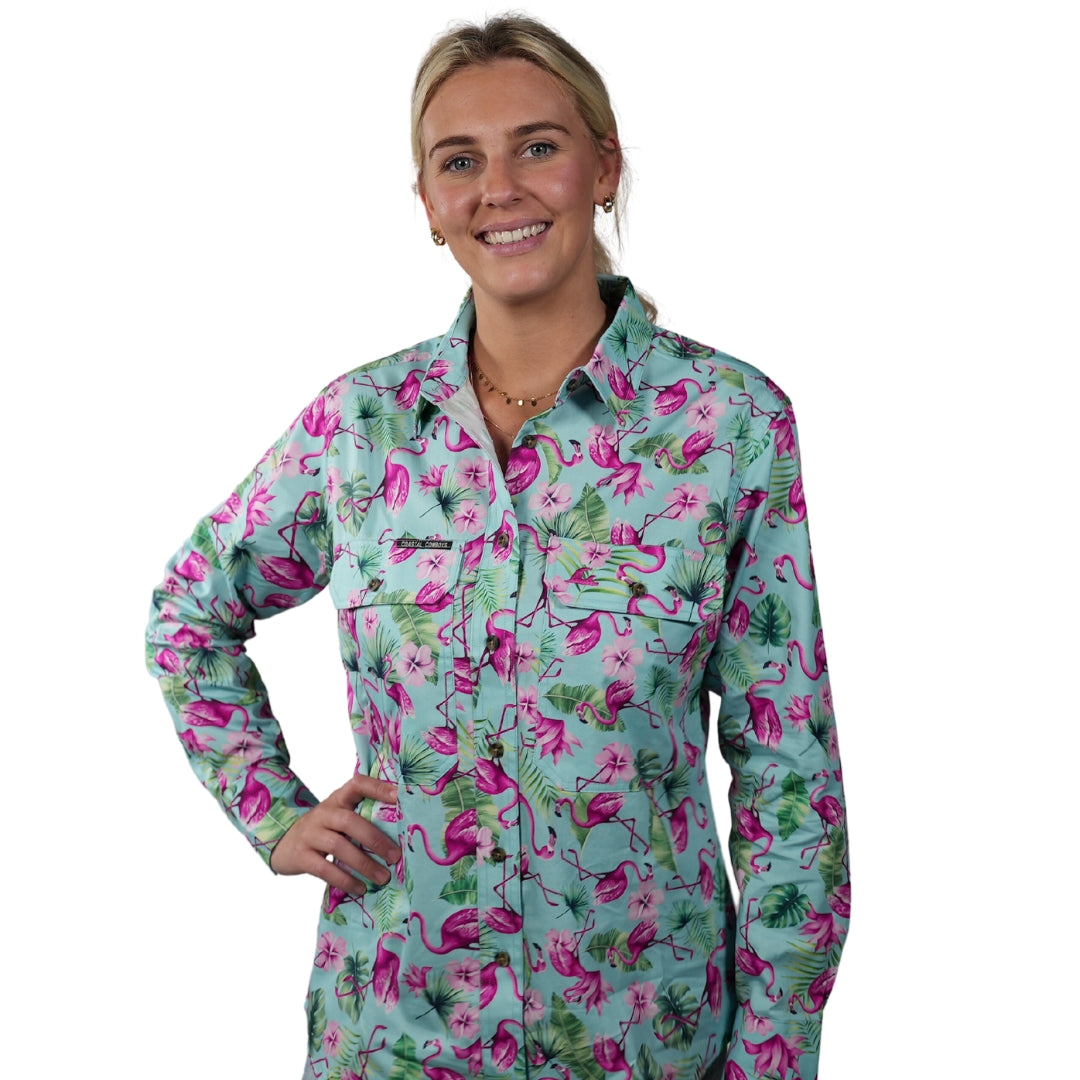 Women's Work Shirts | Women’s Flamingo Shirts | Coastal Cowboys