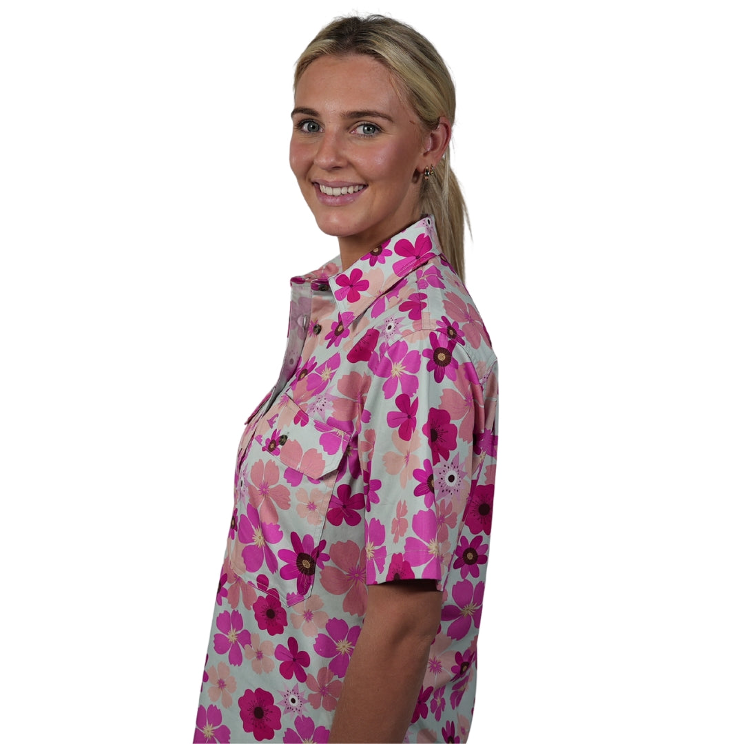 Women’s Floral Print Work Shirt | Cotton Twill Shirt | Coastal Cowboys