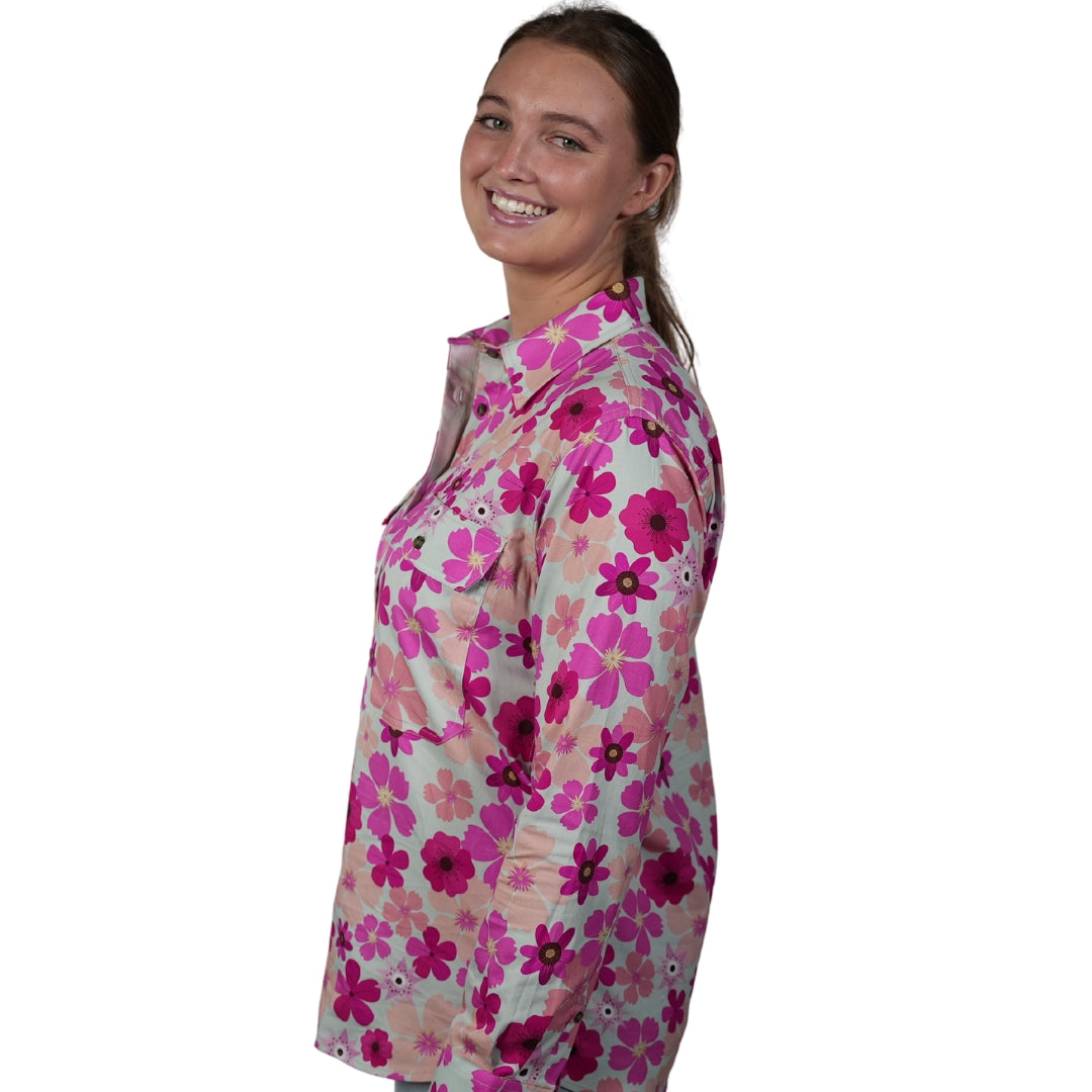 Women’s Floral Work Shirt | Floral Print Shirts | Coastal Cowboys