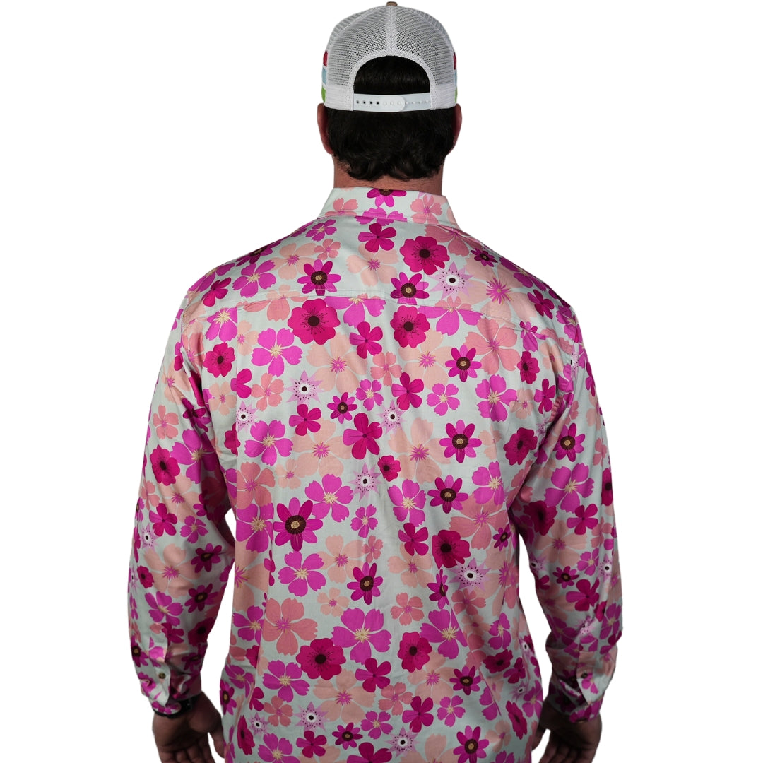 Men's Floral Work Shirt | Cotton Twill Work Shirt | Coastal Cowboys