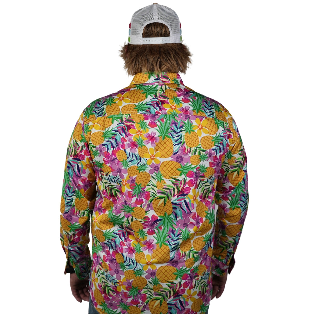 Men's Pineapple Work Shirt | Button up Work Shirt | Coastal Cowboys