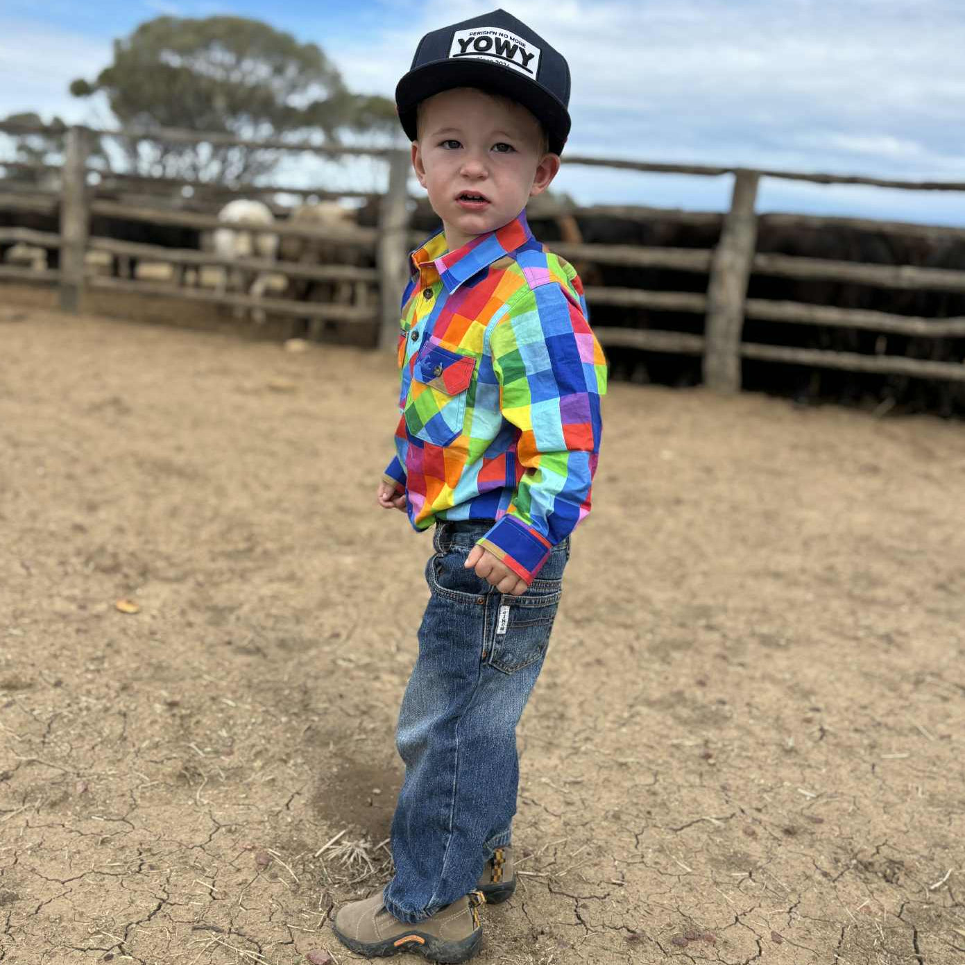 Pixel Kids Long Sleeve Workshirt