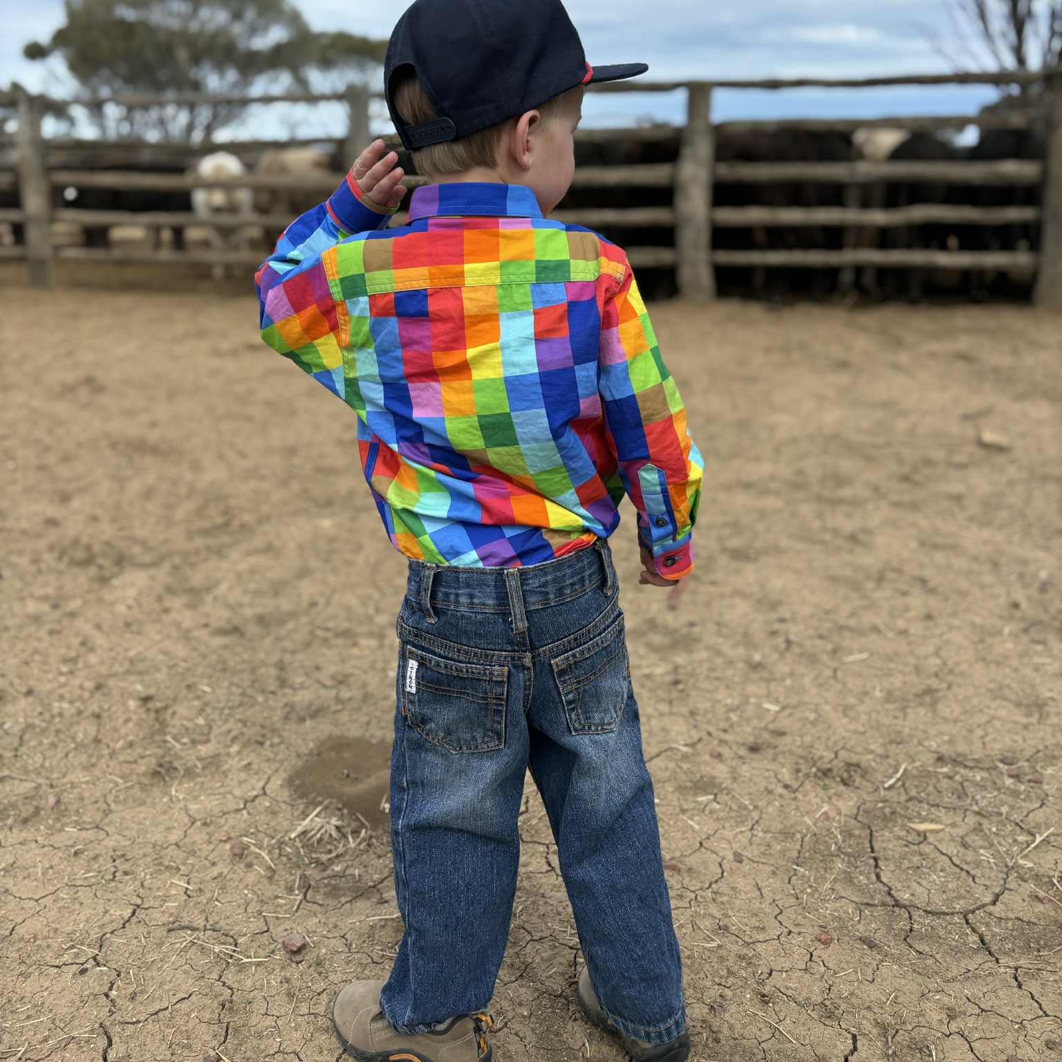 Pixel Kids Long Sleeve Workshirt
